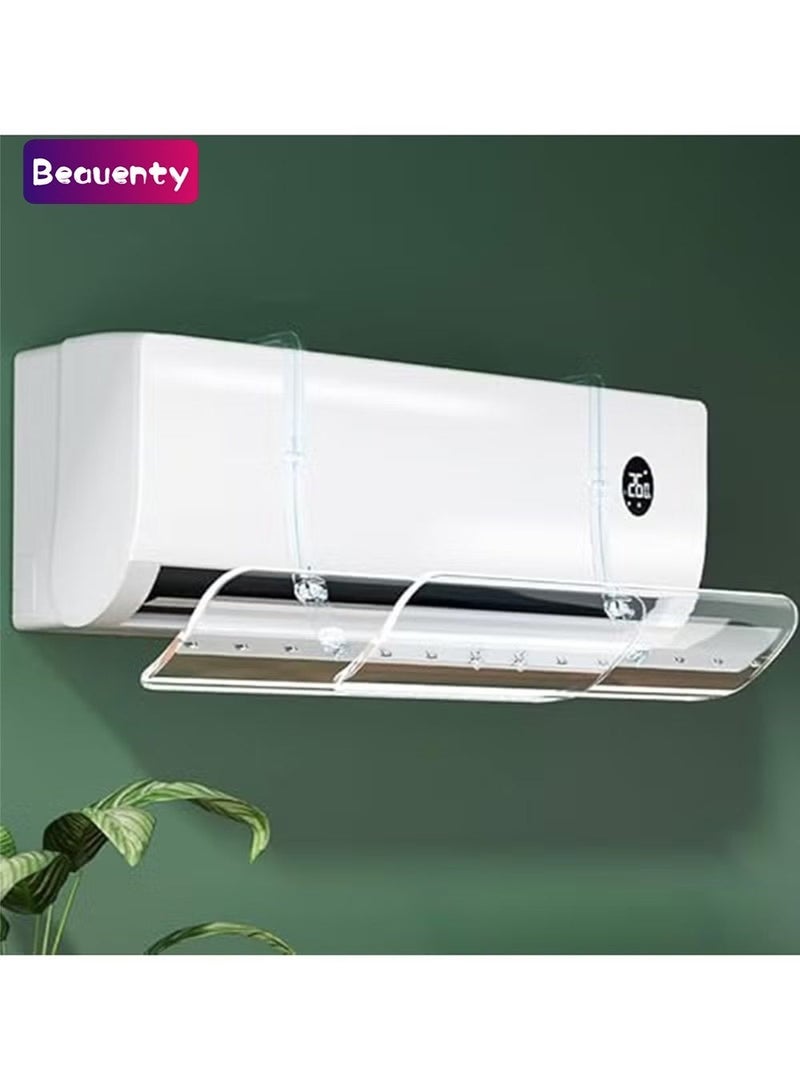 بيوينتي عازل تدفق هواء مكيف قابل للتعديل والتمديد، لملائم أجهزة التكييف المنفصلة (50-100 سم)، مقاوم للتيار المباشر، لا يتطلب تثبيتاً مثقوباً، مناسب للمنزل والمكتب. - Image 1